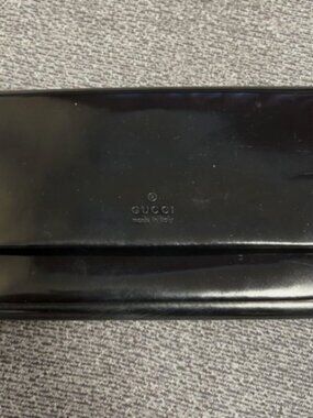 Gucci Black Patent Leather Long Wallet